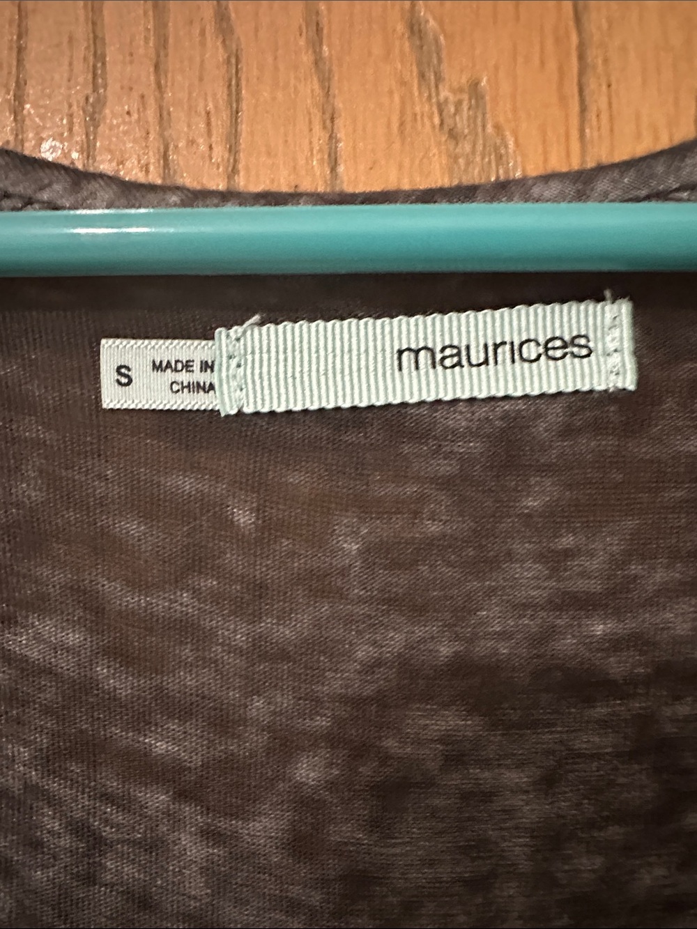 Maurices Charcoal Gray Lace-Up V-Neck Tee with Wing Graphic - Picture 4 of 5